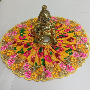 Laddu Gopal Yellow Lace Poshak