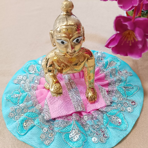 Laddu Gopal Light Blue Pastel Poshak